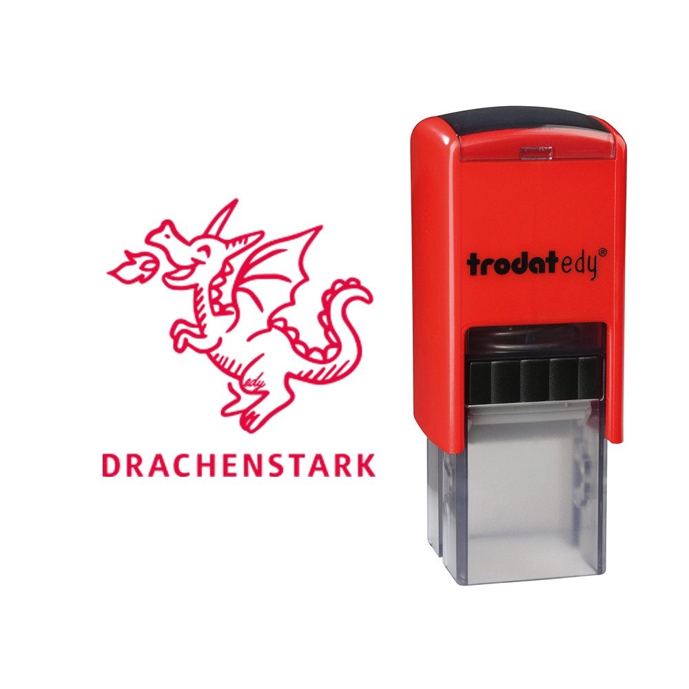 TRODAT Stempel trodat edy Stempel Drache feuerrot