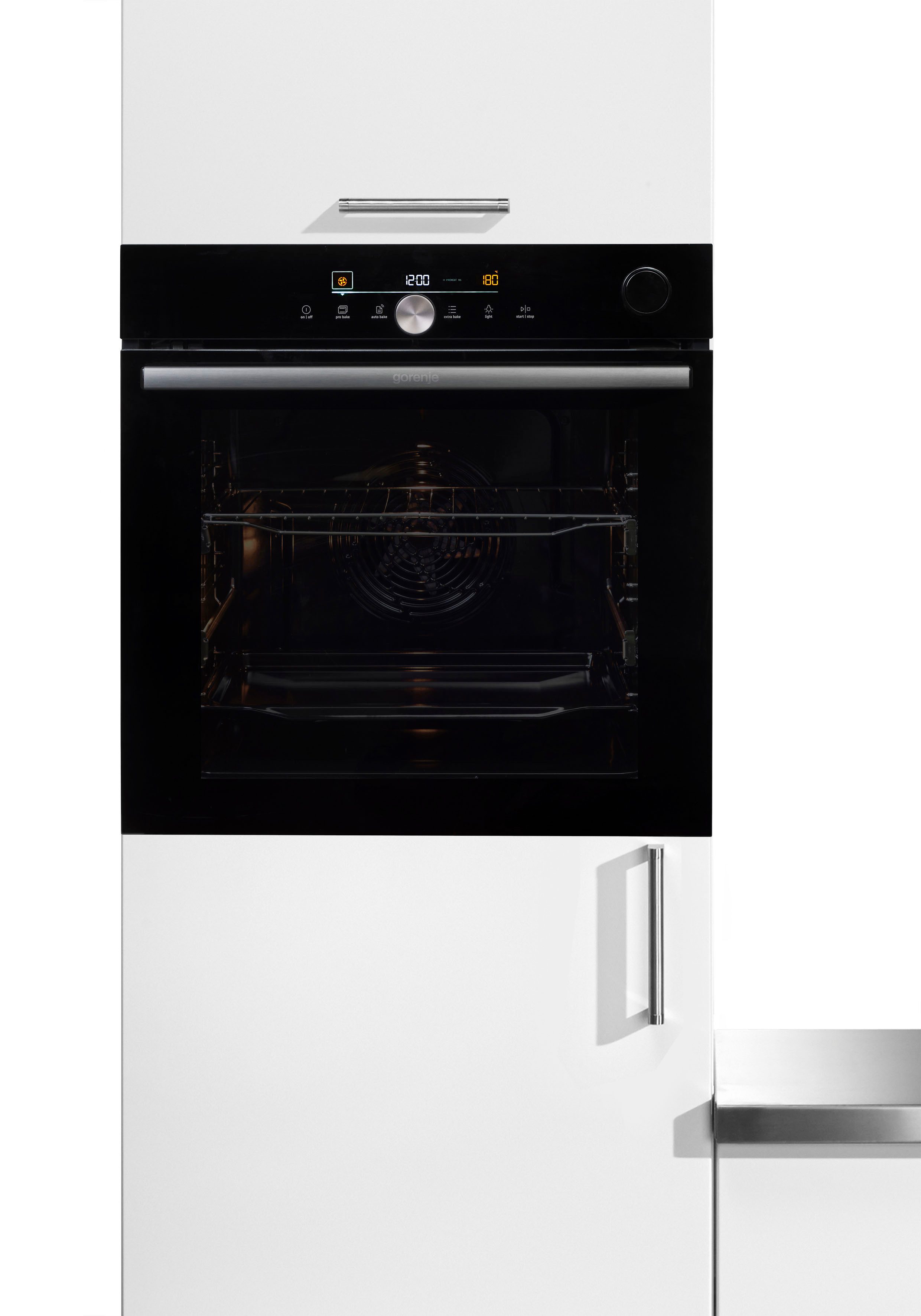 GORENJE Pyrolyse Backofen BPSA 6747 DGWI, mit 2-fach-Teleskopauszug, Pyrolyse-Selbstreinigung, AirFry-Funktion