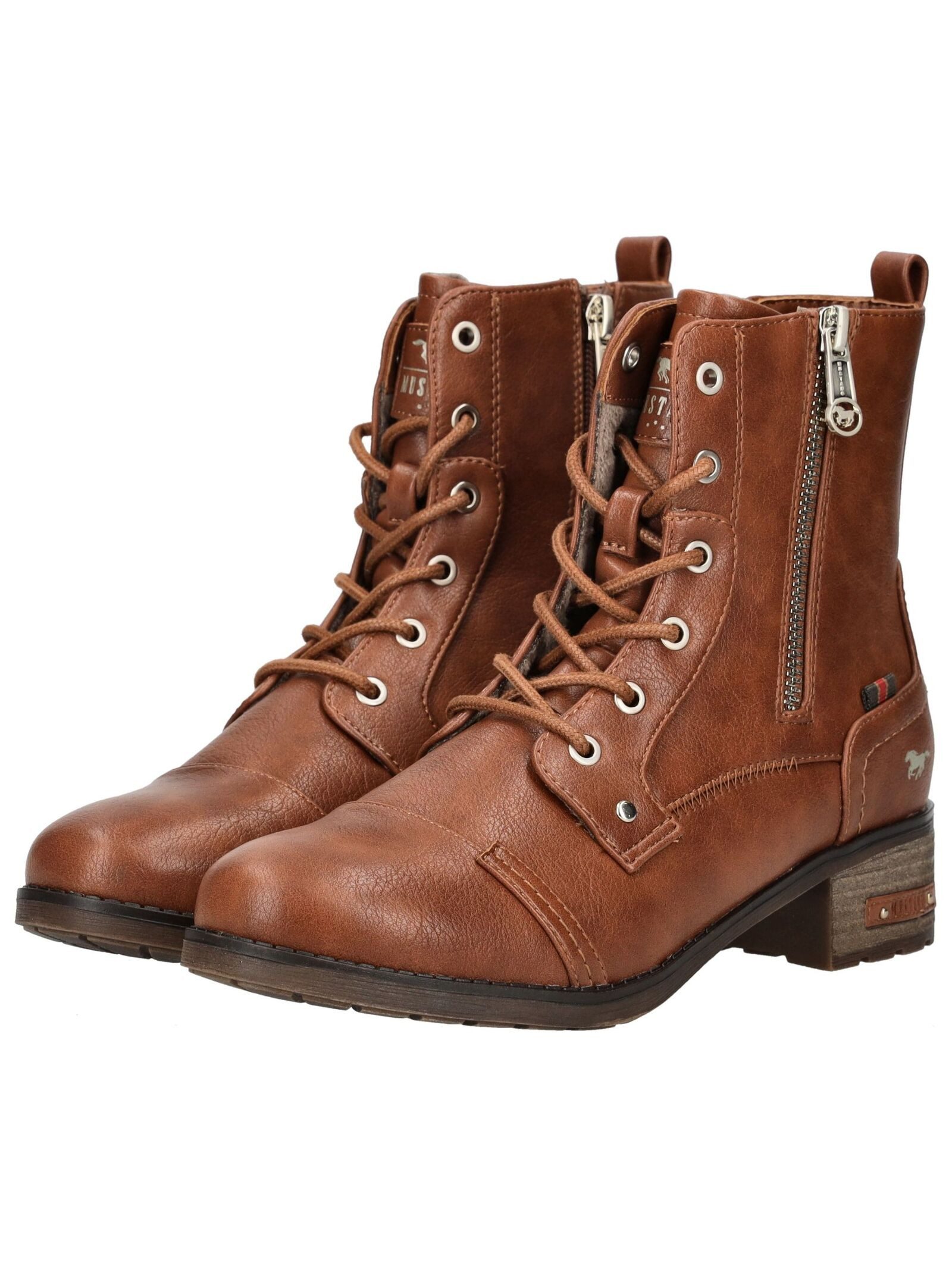 Mustang Shoes Mustang Shoes Stiefelette Lederimitat Schnürstiefelette – Bild 4 von 5