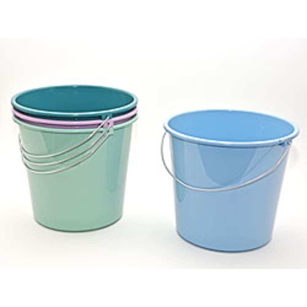 HundB Putzeimer 1 x Wassereimer 10 Liter, Metallbügel, Farbe zufällig, (Einzelartikel, 1-tlg., Einzelartikel), Eimer Kübel Behälter Container Gefäß Trageeimer Wasserkübel
