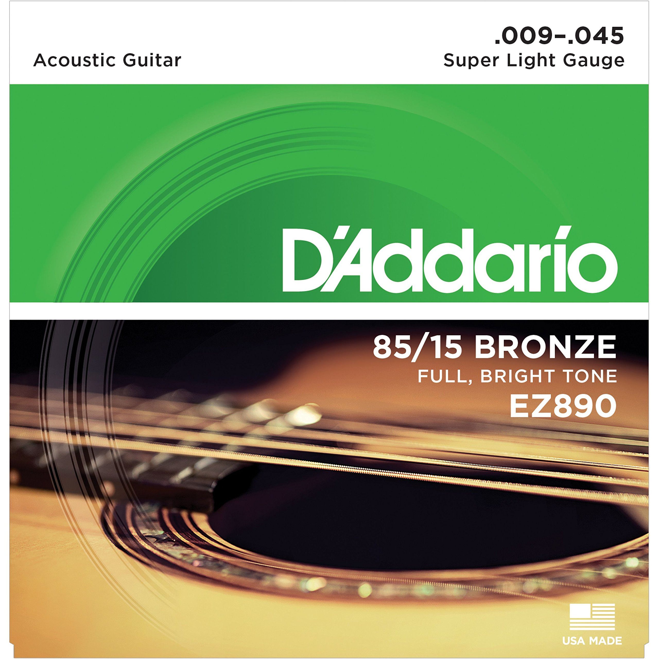 Daddario Saiten, A-Git.Saiten EZ890 09-45 85/15 Bronze - Westerngitarrensaiten
