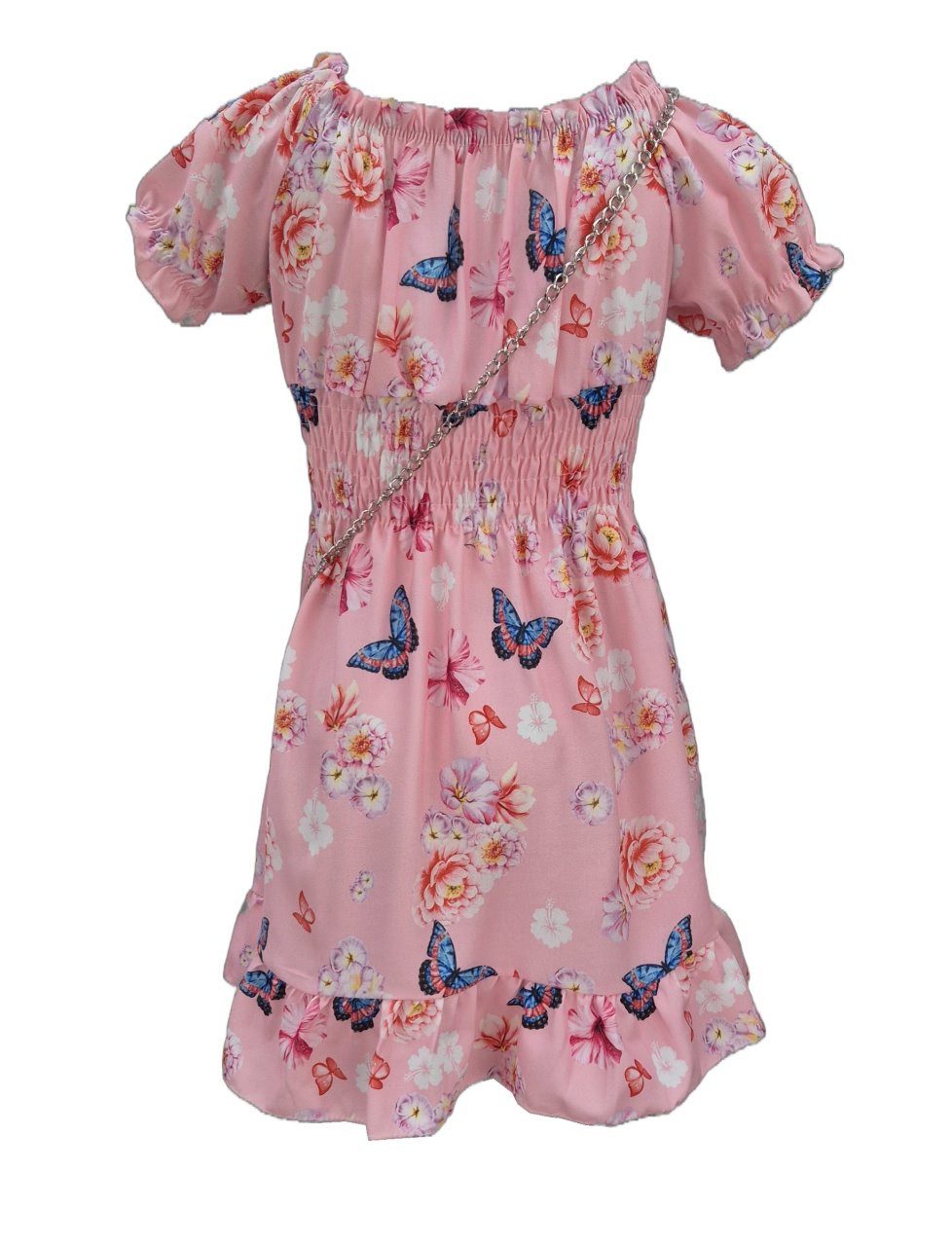 Girls Fashion Sommerkleid Mädchen Kleid Sommerkleid mit Tasche, K9532e