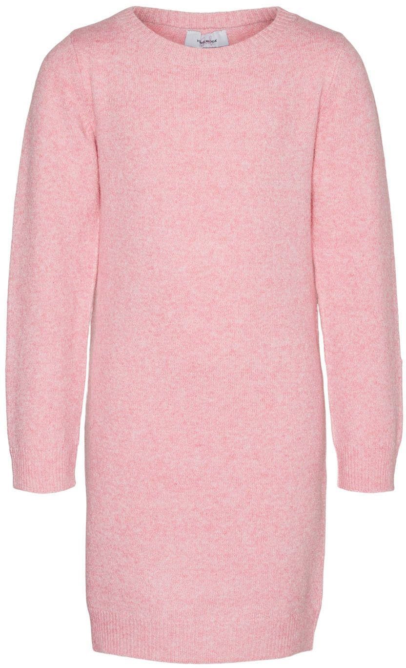 VMDOFFY LS Strickkleid sachet GA NOOS Girl Moda DRESS O-NECK GIRL pink Vero