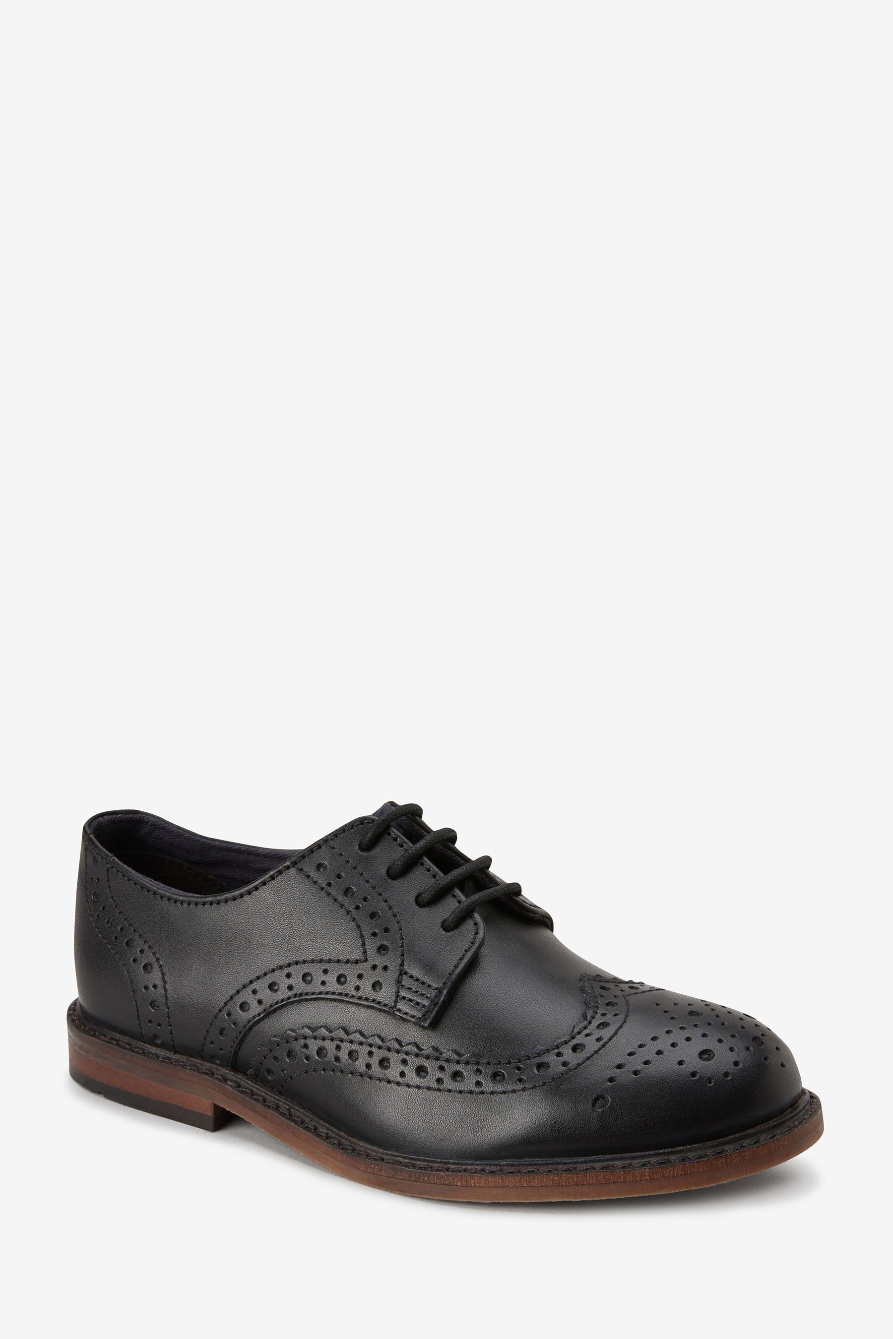 Next Brogue aus Leder Schnürschuh Black (1-tlg)