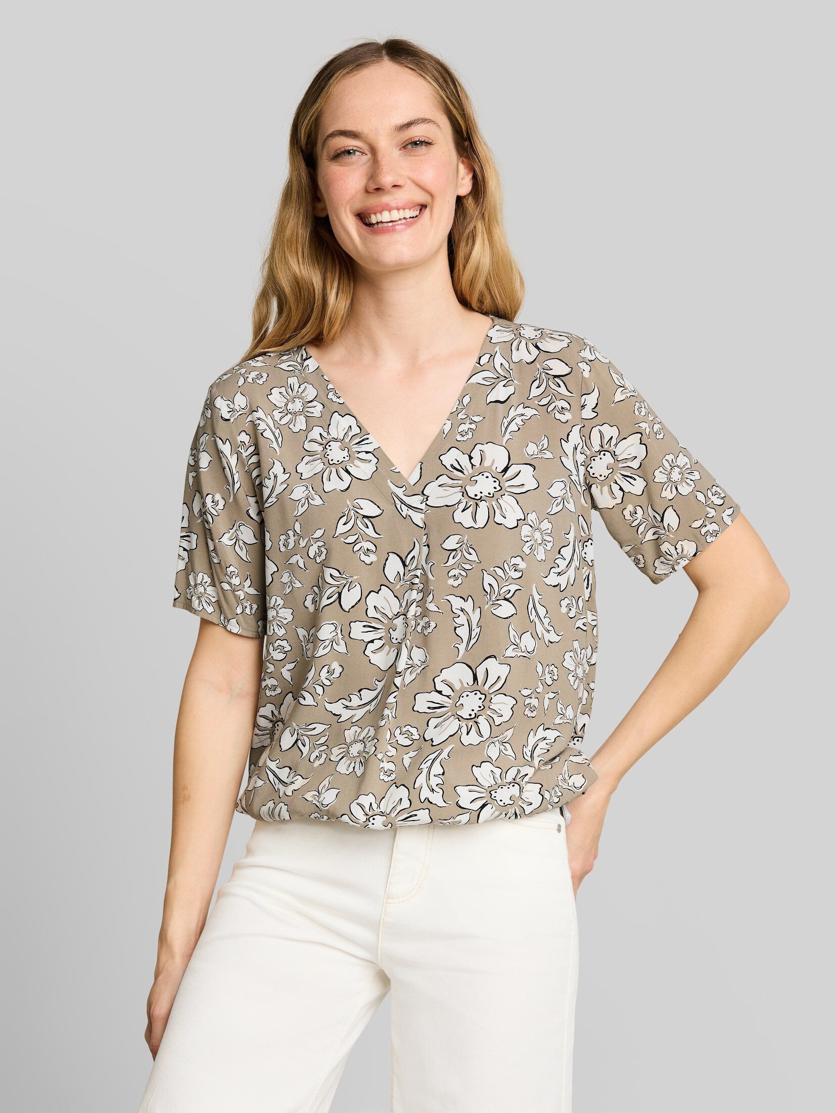 TOM TAILOR Kurzarmbluse Blusen & Shirts Bluse aus Viskose