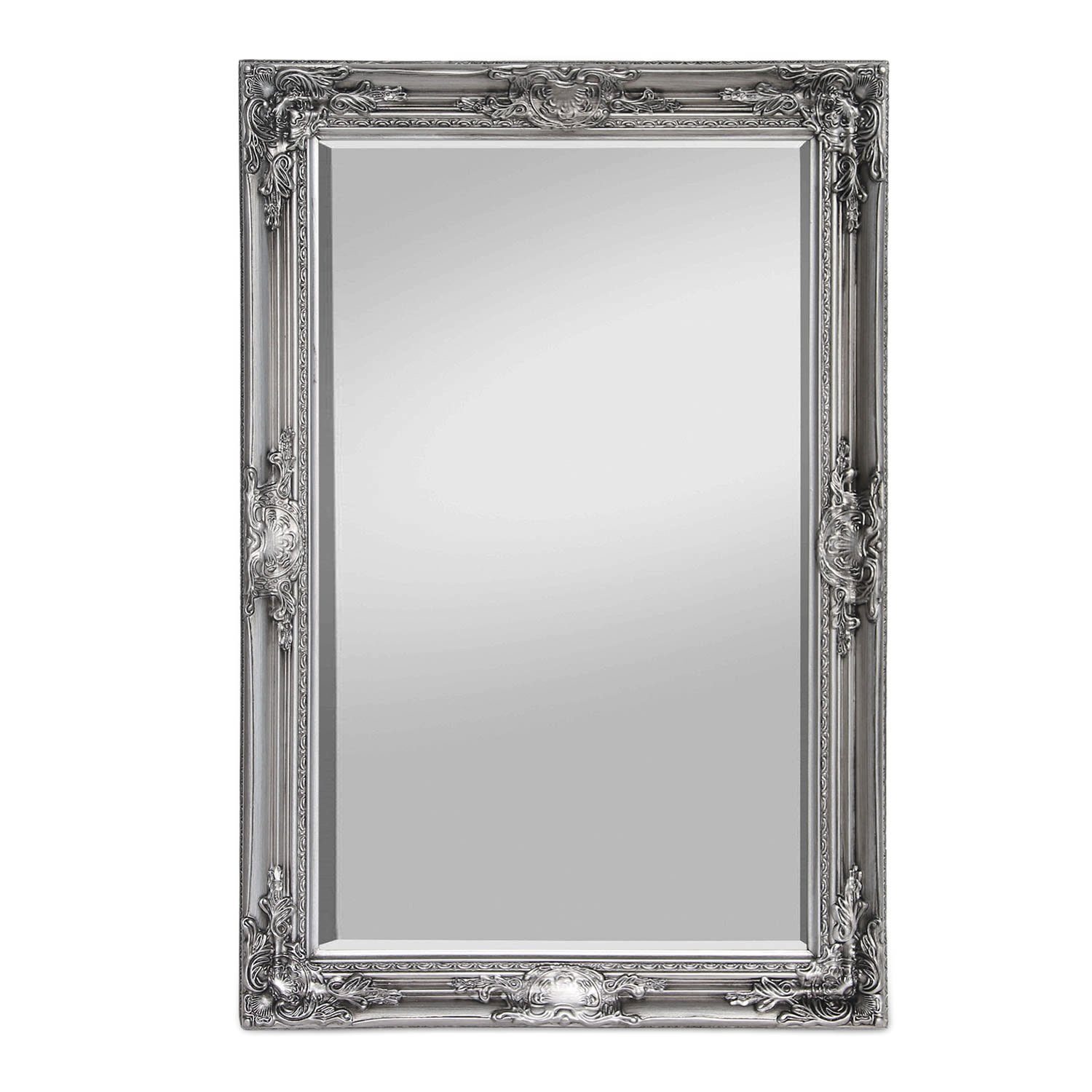 Casa Chic Spiegel Manchester Wandspiegel 90 x 60 cm Silber | Silber