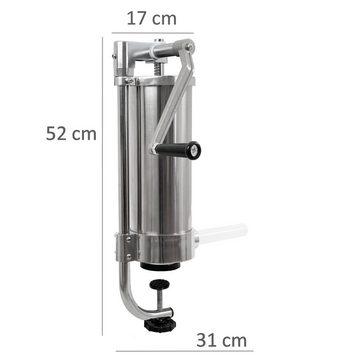 Zelsius Wurstfüllaufsatz Wurstfüllmaschine, 3 L, Edelstahl Wurstfüller Tischbefestigung