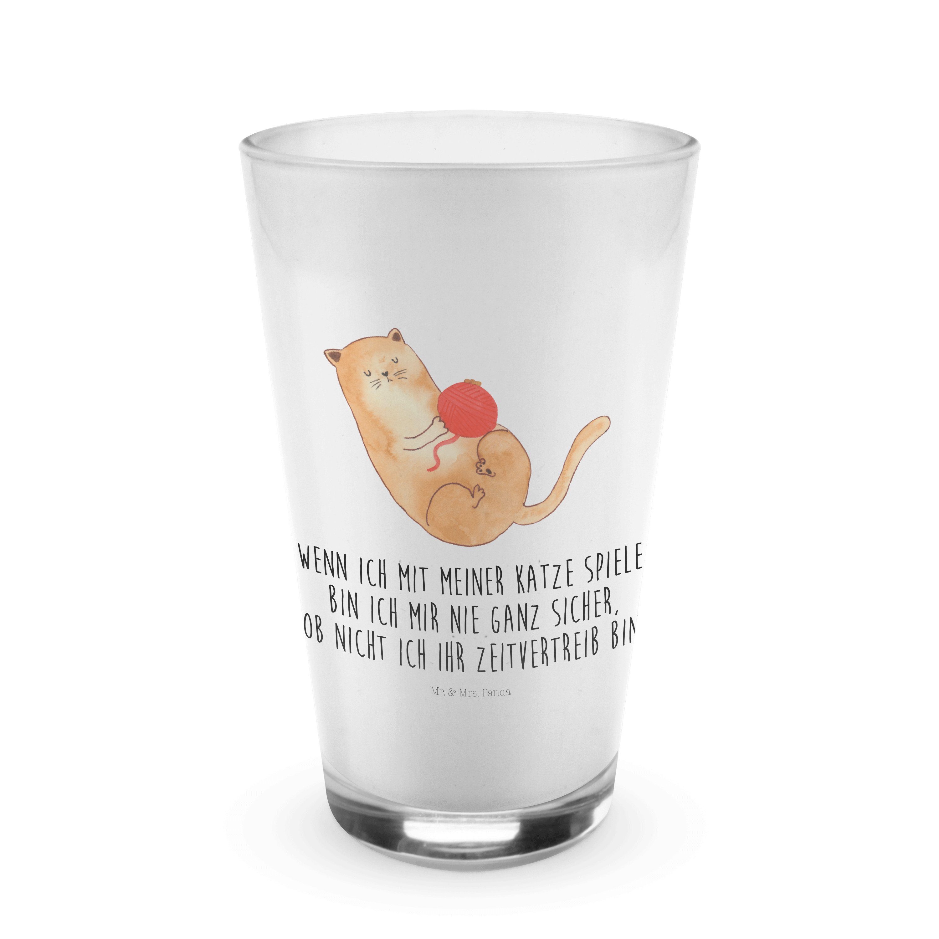 - Transparent Glas Wollknäul Katzenartikel, niedlich, - & Mr. Mrs. Premium G, Panda Glas Geschenk, Katzen