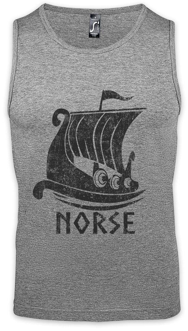 Urban Backwoods Tanktop Viking Ship VII Ärmelloses T-Shirt Schiff Drachenboot Wikinger Schädel Runen Vikings Runes Walhalla