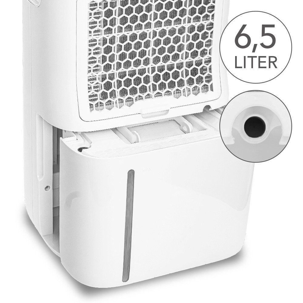 TROTEC Luftentfeuchter TTK 70 HEPA (Plus), für 110 m³ Räume, Entfeuchtung 20,00 l/Tag, Tank 6,50 l, Entfeuchtungsautomatik mit Zielwertvorwahl zwischen 30 und 8 – Bild 4 von 5