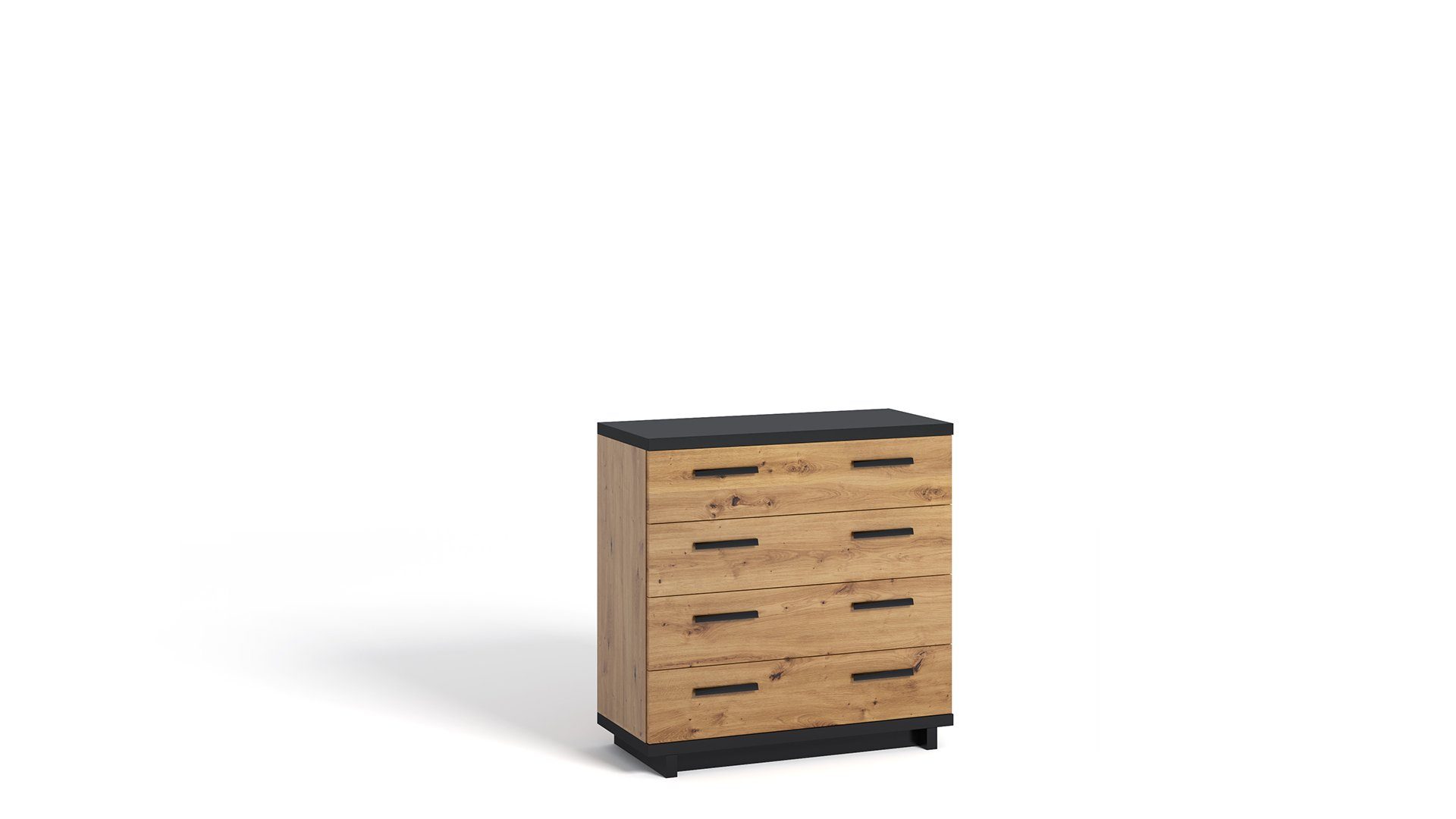 99rooms Wohnwand Soyer Artisan Eiche Melamin Graphit, (Set (8-St), Wohnmöbel), 8-teilig, Glaselemente, FSC-Zertifizierung, variabel stellbar, Modern Design
