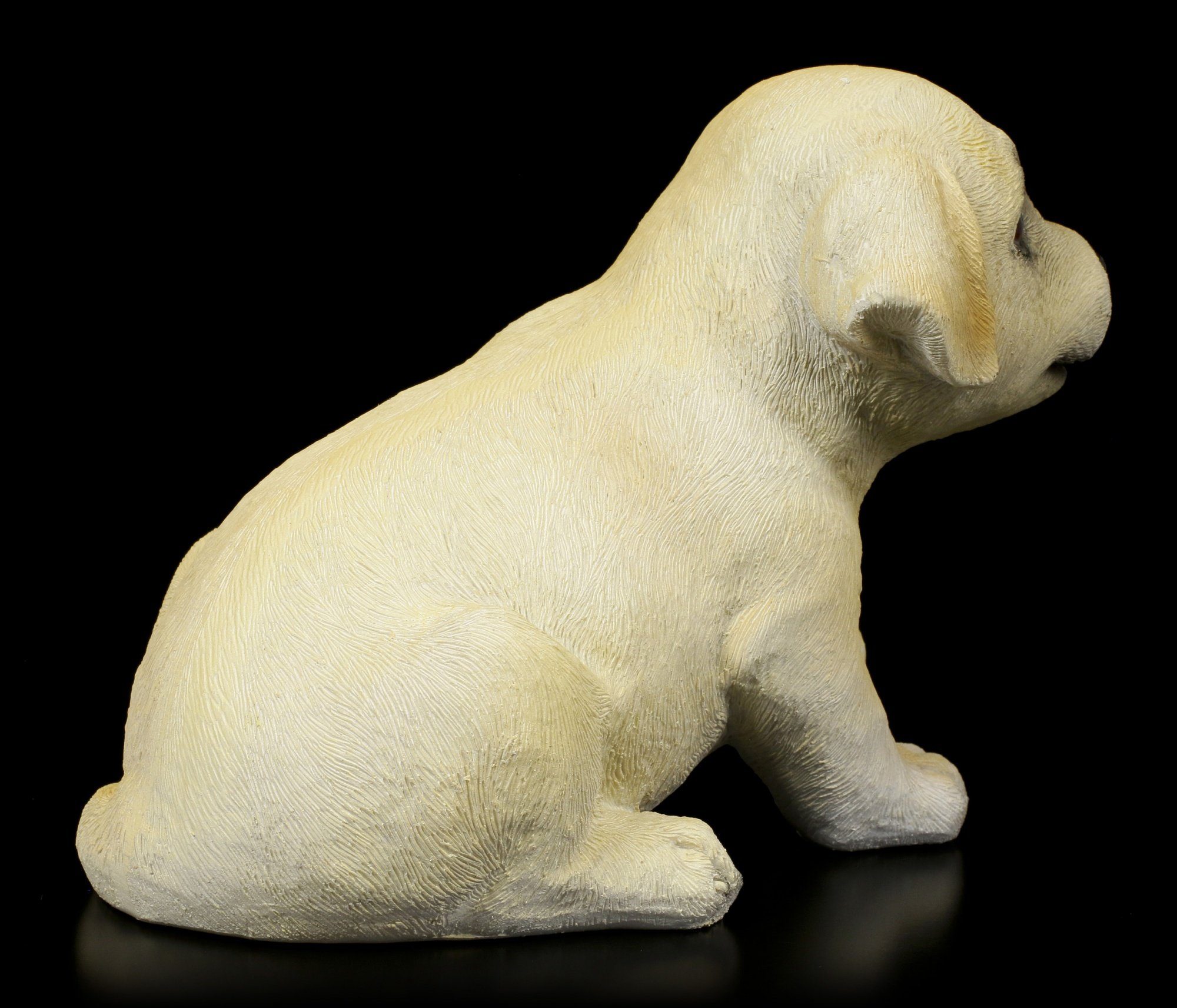 GmbH Welpe Shop Gartendeko Figur sitzend - Labrador Hunde Gartenfigur Gartenfigur - Figuren