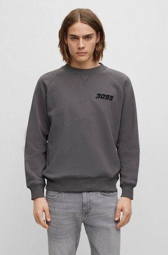 BOSS ORANGE Sweatshirt Wereflective mit Markenlabel, Sweater von BOSS ORANGE  Menswear