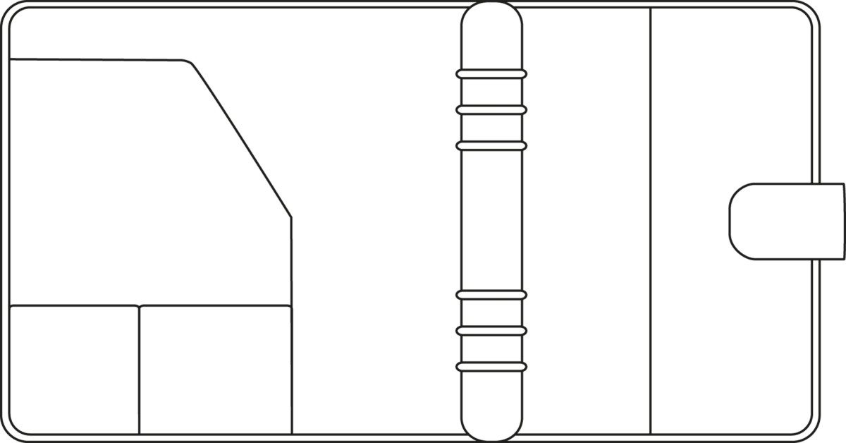 CHRONOPLAN Terminplaner Kalender-Ringbuch A5 Compact Standard Leder schwarz