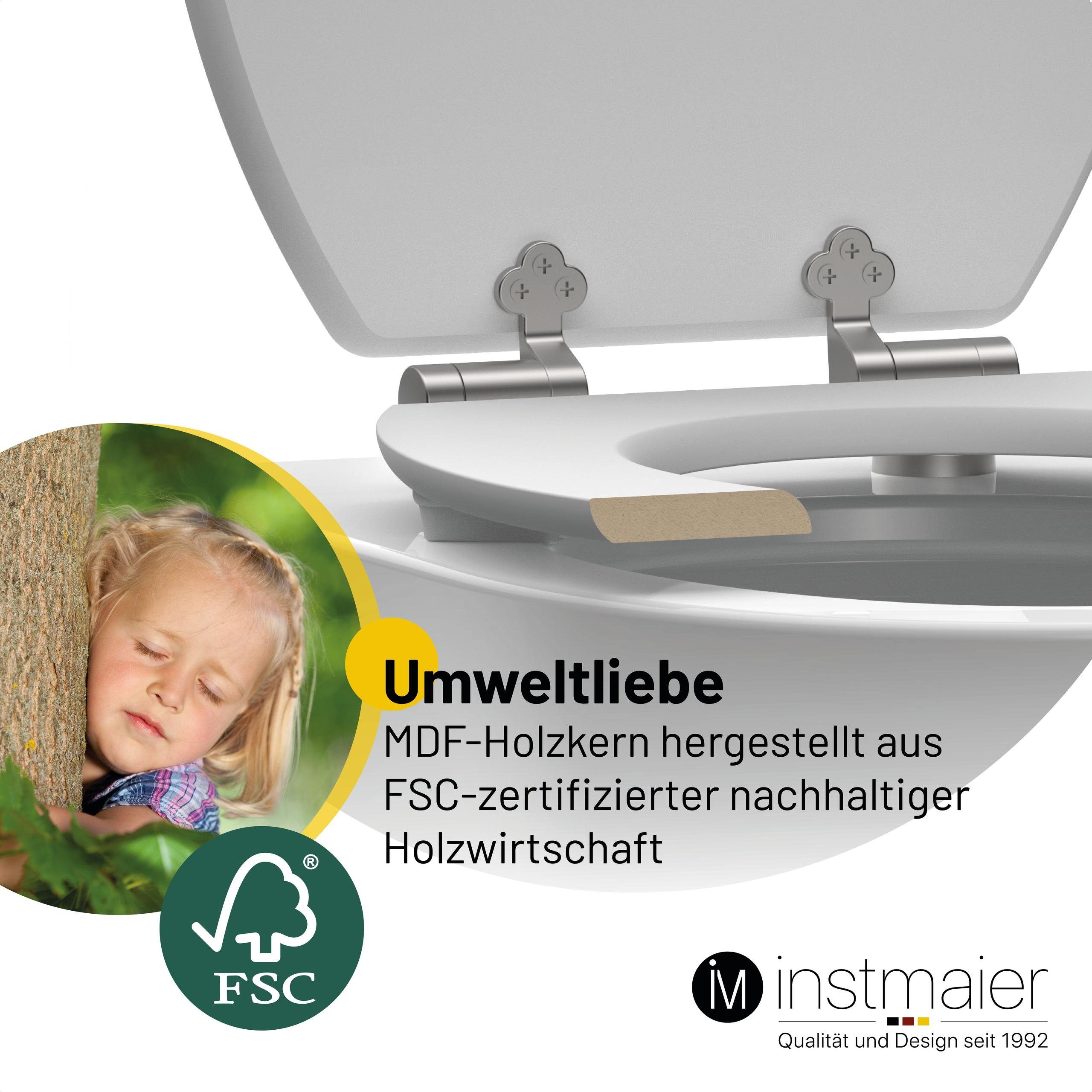 instmaier WC-Sitz Holz Toilettendeckel, VIP-Chesterfield-Muster, mit günstig online kaufen