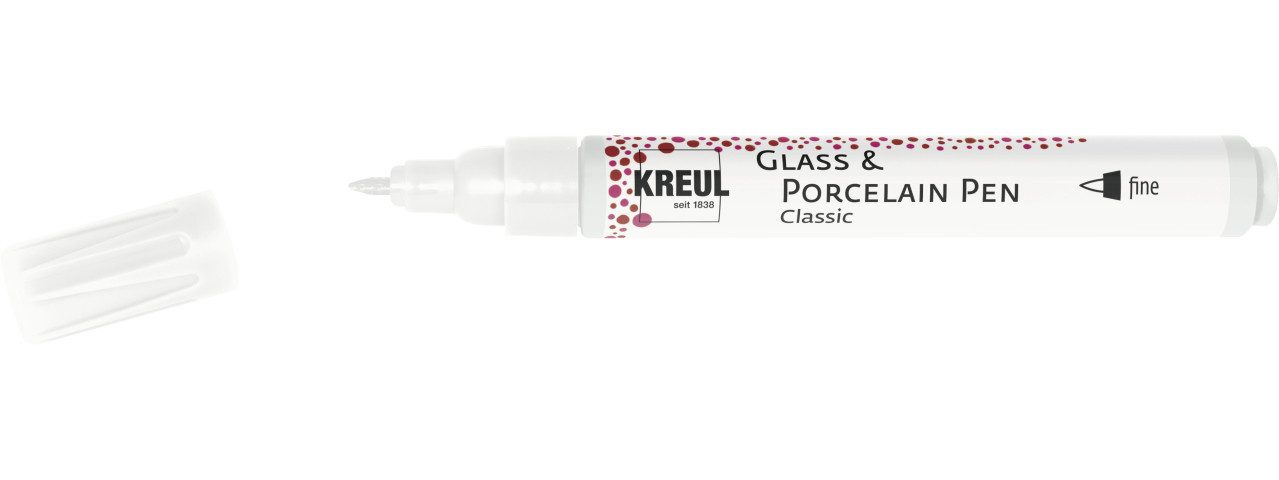 Kreul Kreidemarker Kreul Glass & Porcelain Pen Classic weiß 1 - 2 mm