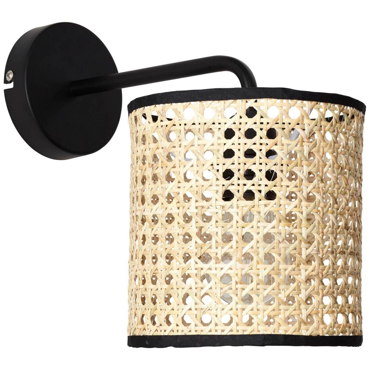 rattan Wiley, Wandleuchte 60W, 1x geeignet Wandleuchte Lampe Wiley A60, E27, fü Brilliant hängend