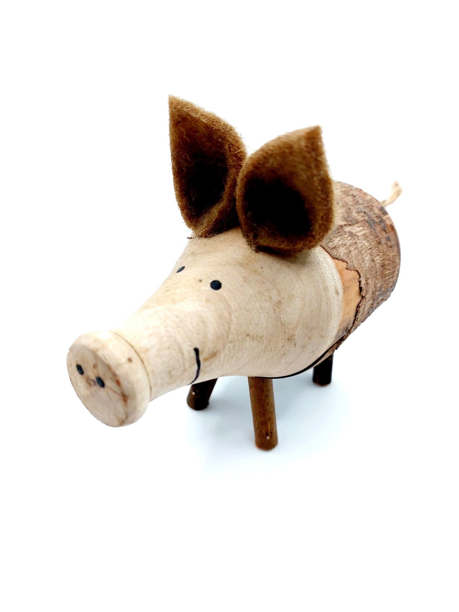 meytrade Dekofigur Glücksschweinchen aus Holz, Glücksbringer, Naturdeko, Sa günstig online kaufen