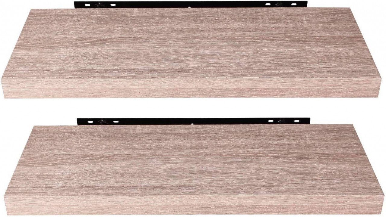 EUGAD Wandregal, 2-tlg., Farben Sonoma Holz Modern Eiche verschiedenen Größen Board in