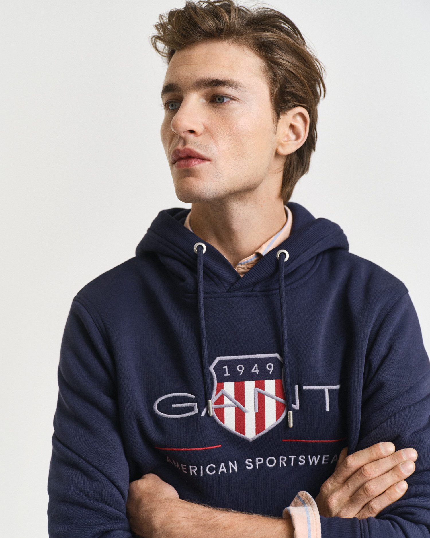 Gant Hoodie REG ARCHIVE SHIELD HOODIE mit modischer Logostickerei auf der Brust – Bild 3 von 5