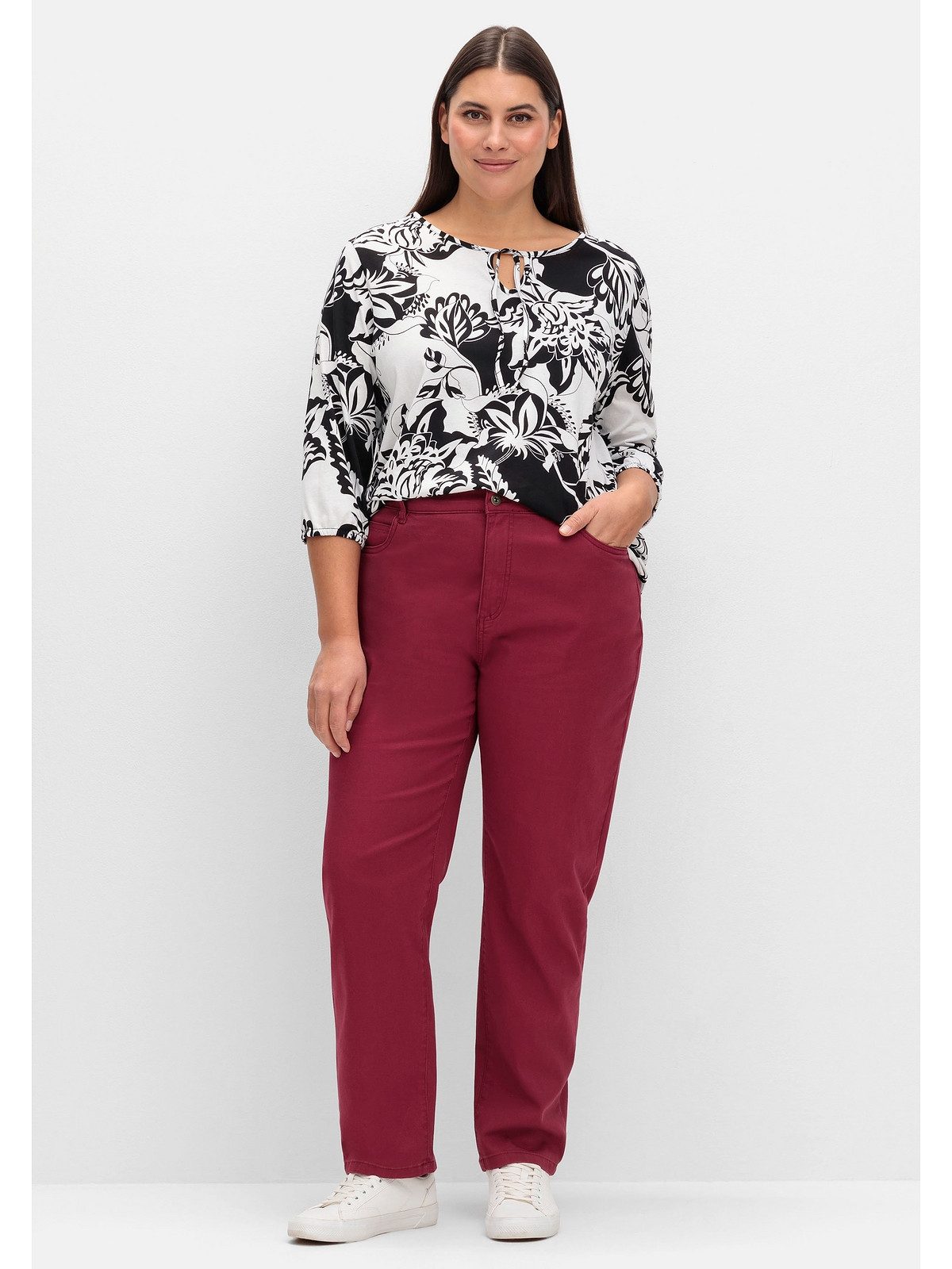 Sheego 5-Pocket-Hose Große Größen mit seitlichem günstig online kaufen