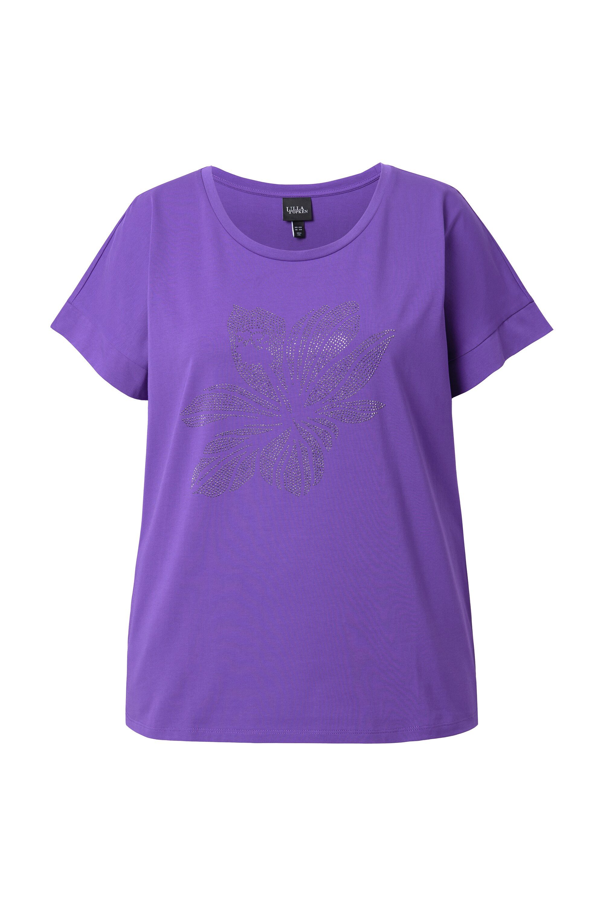 Ulla Popken T-Shirt T-Shirt Blüte oversized Rundhals Halbarm – Bild 2 von 4
