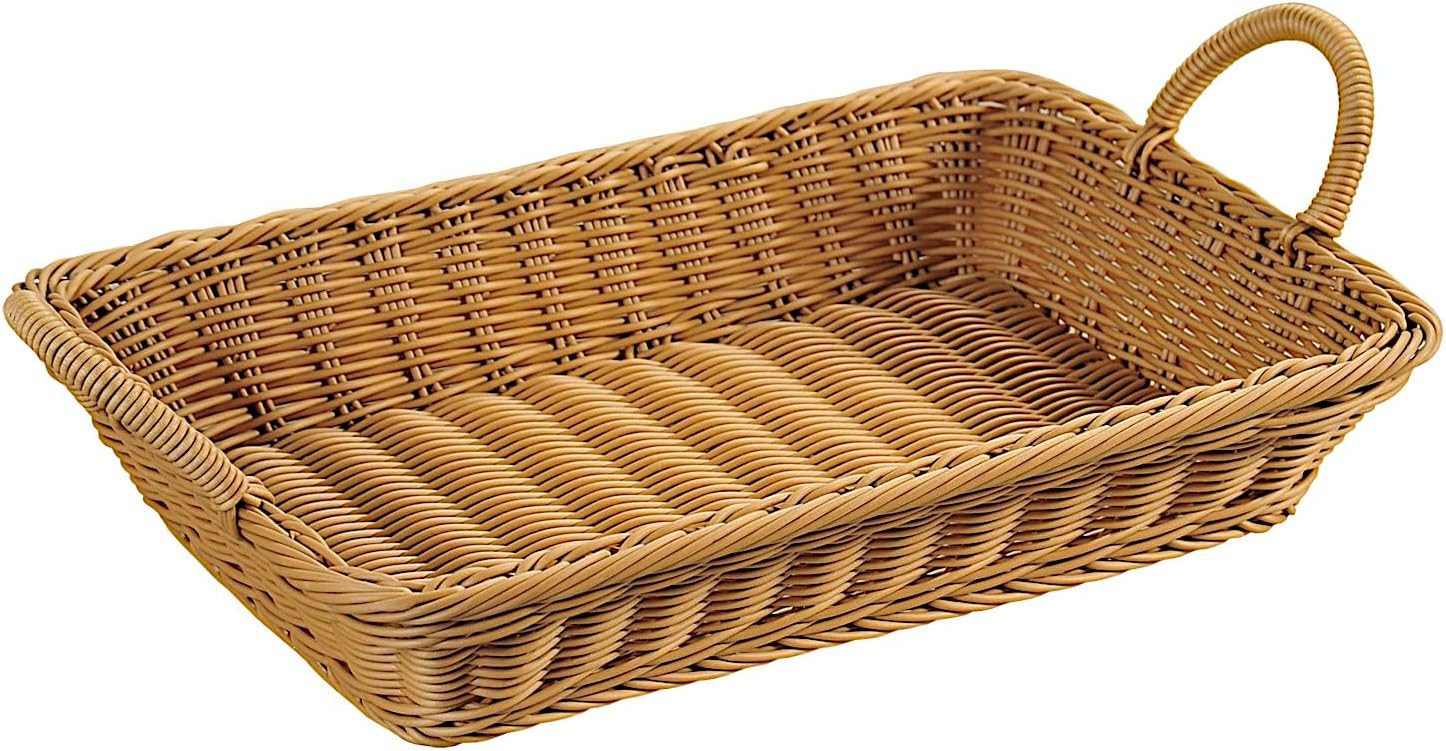 KESPER® Brotkorb Brot- und Obstkorb 41 x 29 x 8 cm aus Kunststoffgeflecht, (1-tlg)