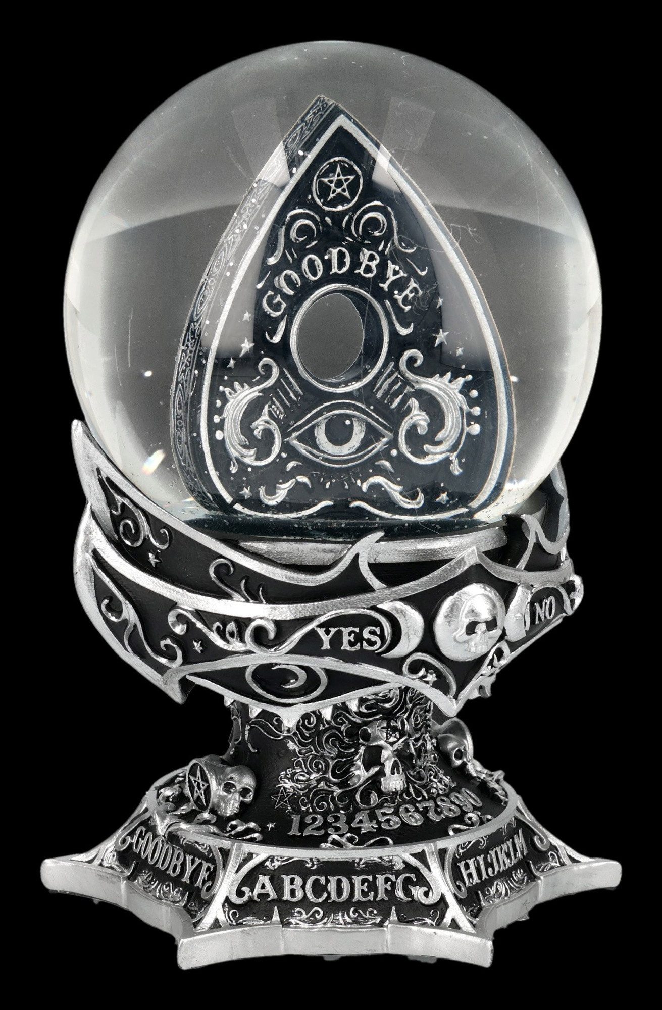 Figuren Shop GmbH Schneekugel Spirit Board Schneekugel – Gothic Figur Hexenbrett Dekoration 16 cm