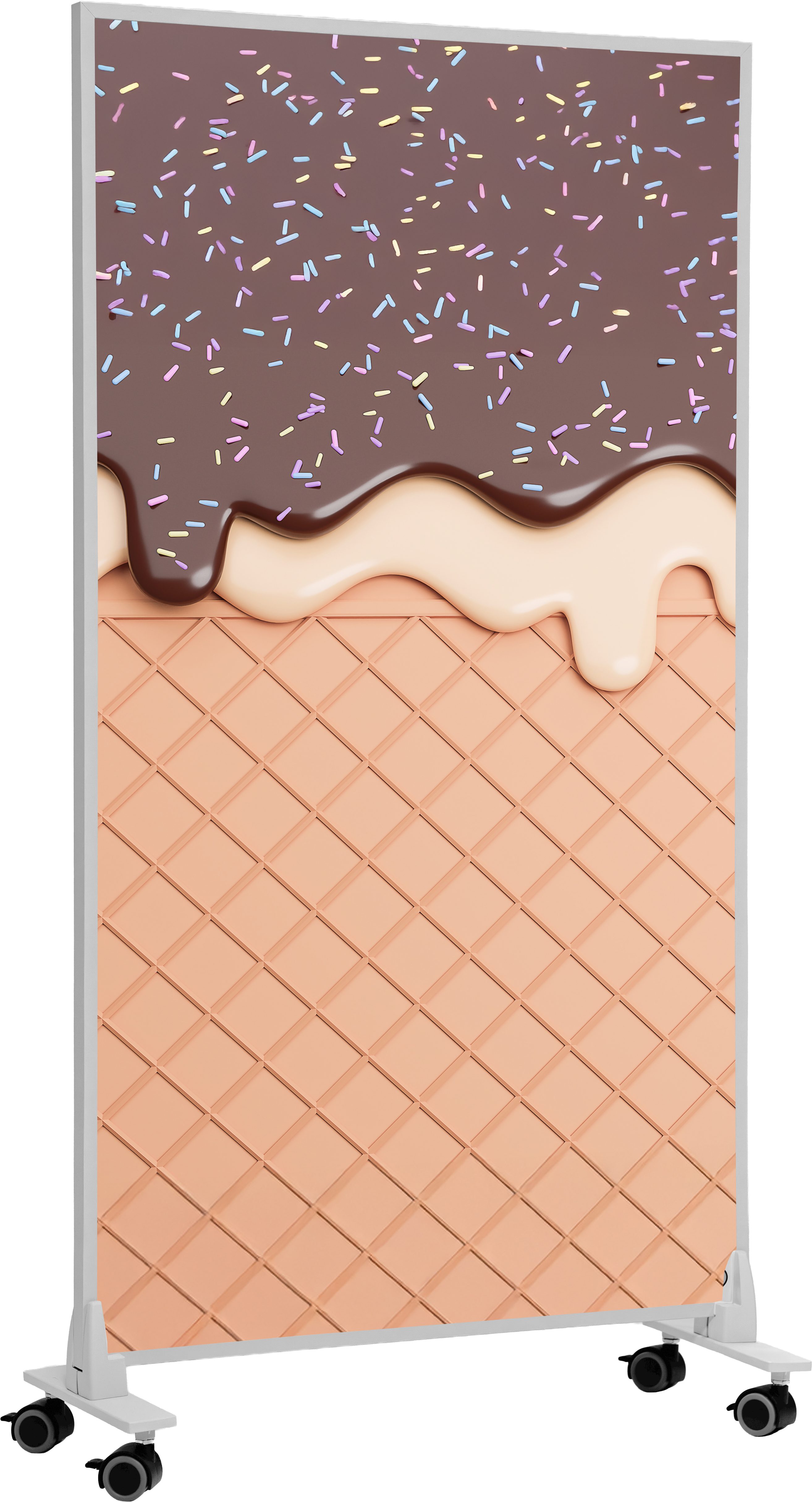 Könighaus Infrarotheizung Standgerät 1000W, Made in Germany, Rollenstandfüße mit Feststellbremse