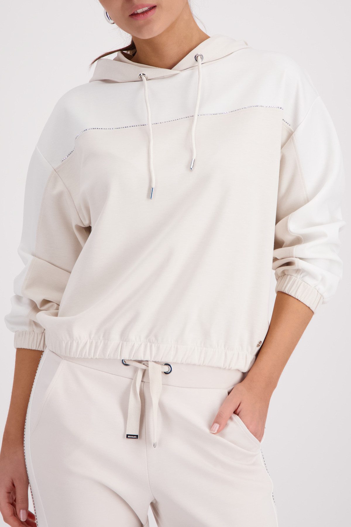 Monari Kapuzensweatshirt Sweatshirt Colorblock + Schmuck Regular fit mit Ka günstig online kaufen