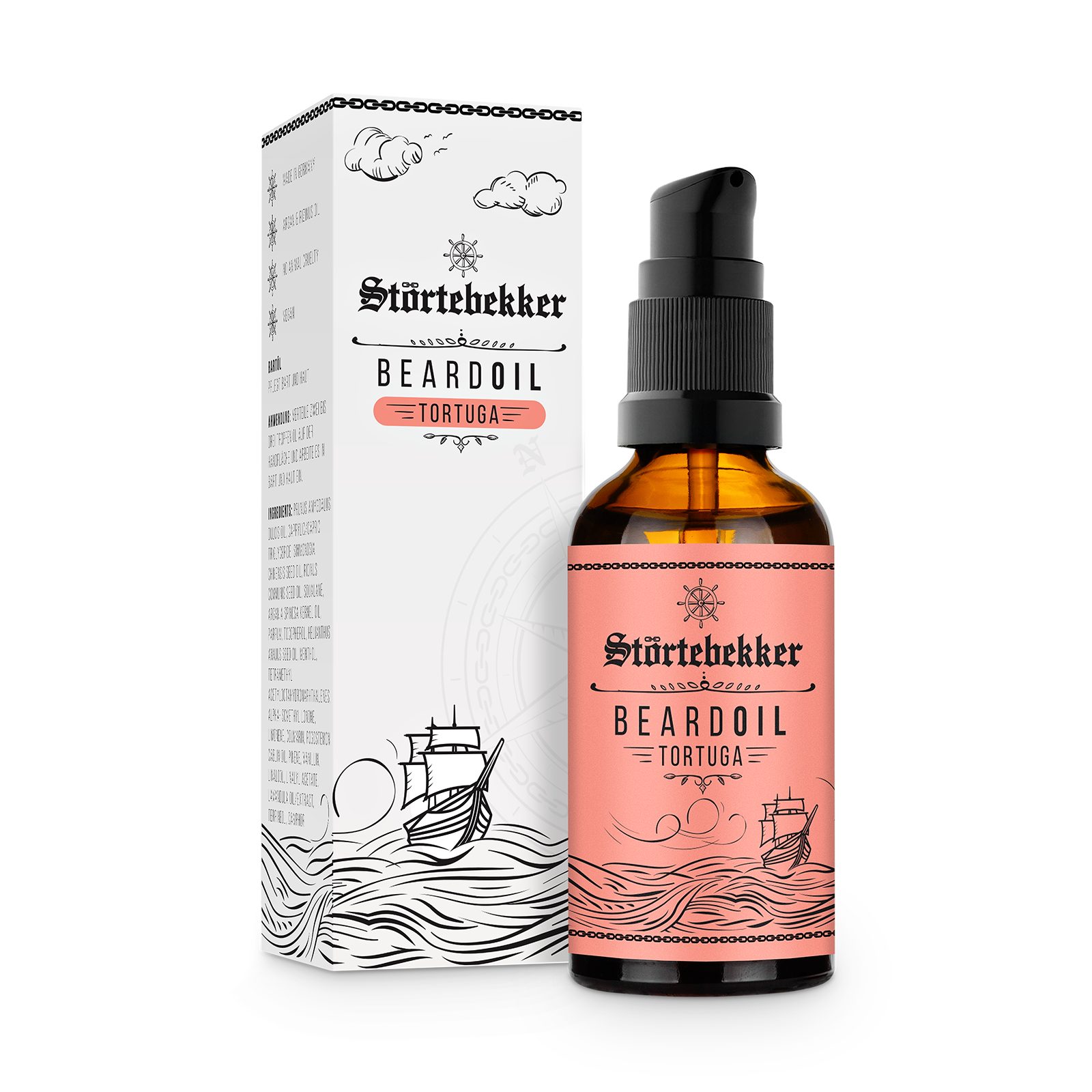 Störtebekker Bartöl für die tägliche Bartpflege - Vegan - angenehmer Duft (50 ml), gepflegter Bart ohne Juckreiz
