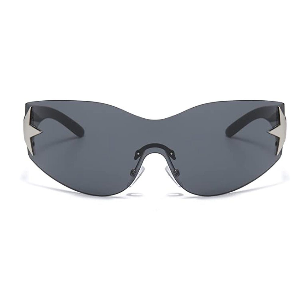 GelldG Sonnenbrille Sonnenbrille für Damen Herren, Vintage Randlose Sonnenbrille