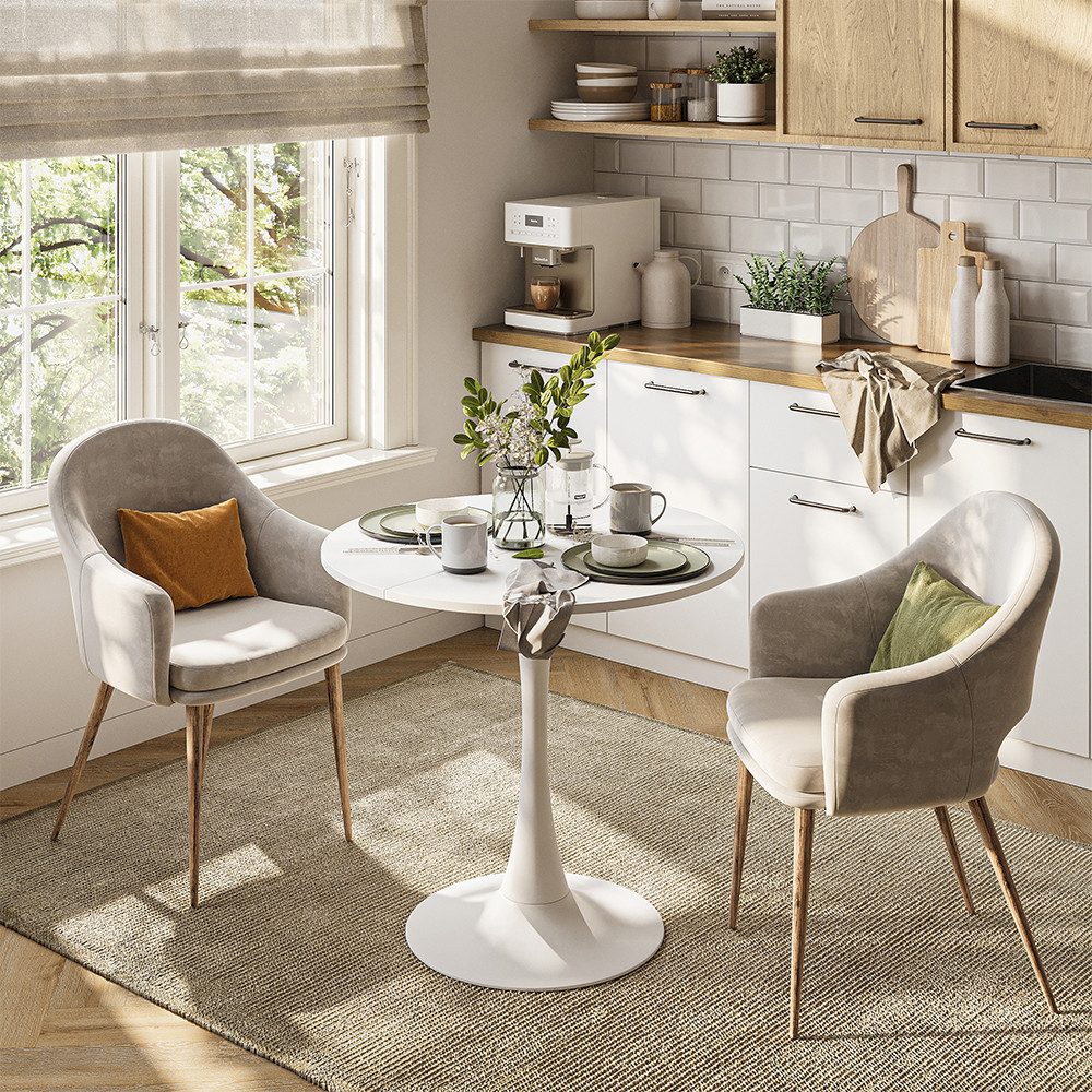 Vicco Esstisch Carl, Weiß, 80 x 80 cm (1-St)