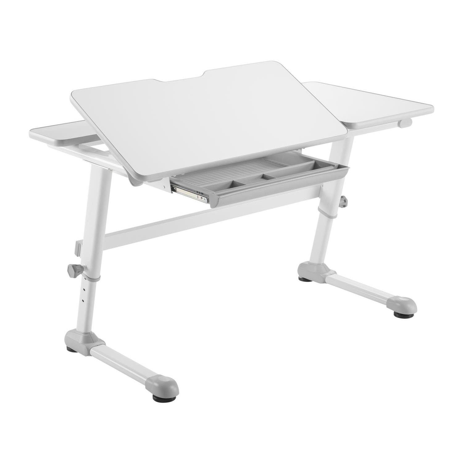 Ergo Office Kinderschreibtisch ER-435, Höhenverstellbar [ 60-67cm]; Neigbar [0-50°Grad]; Organizer-Schublade
