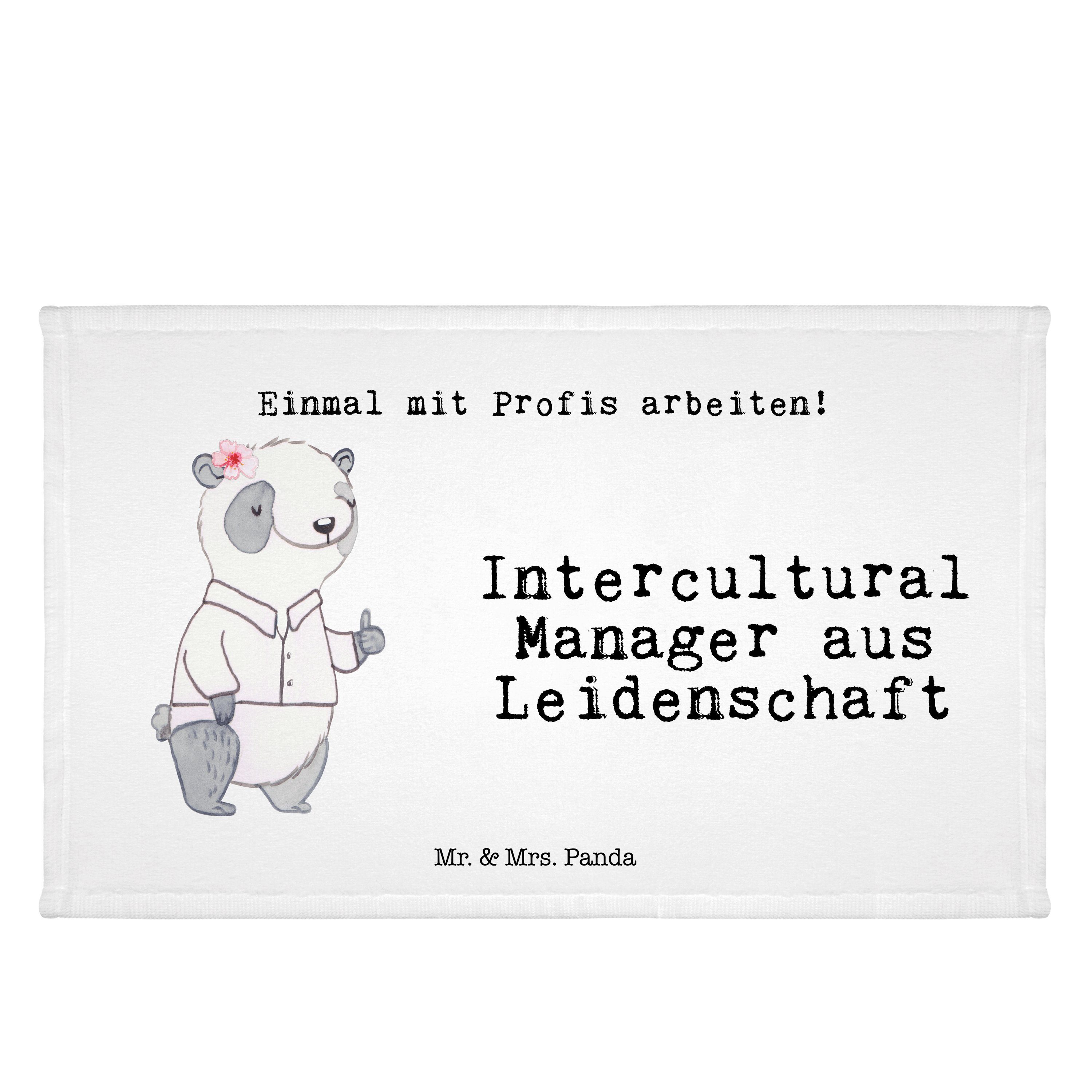 Firma, Geschenk, Mr. Frot, - aus Handtuch Panda Manager Weiß Intercultural - Leidenschaft & Mrs. (1-St)