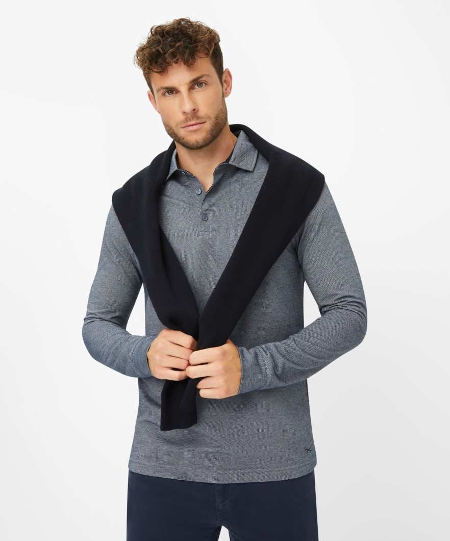 Brax Langarm-Poloshirt