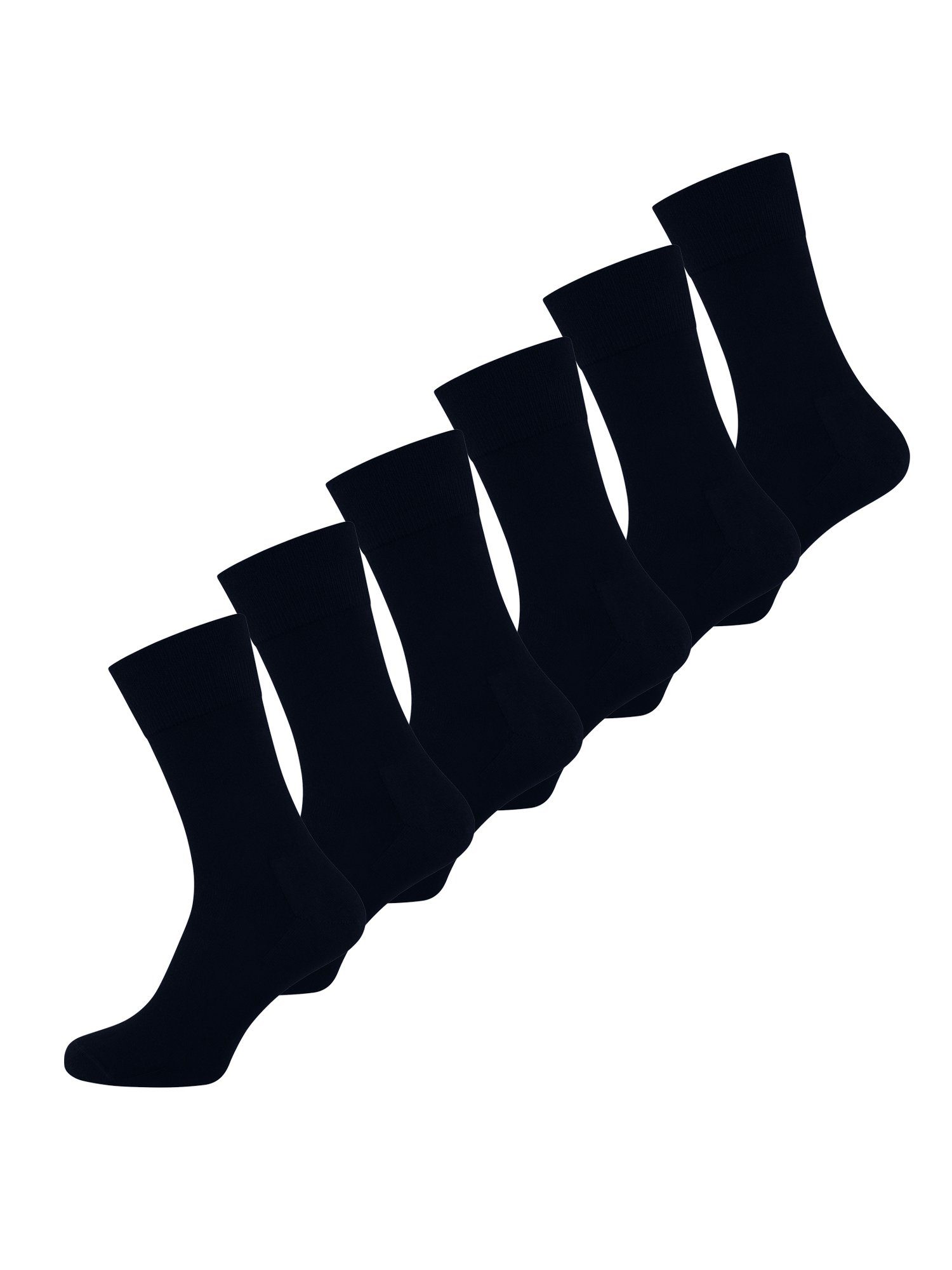 Nur Der Basicsocken Weich & Komfort (6-Paar) schwarz Haltbar günstig uni Socken
