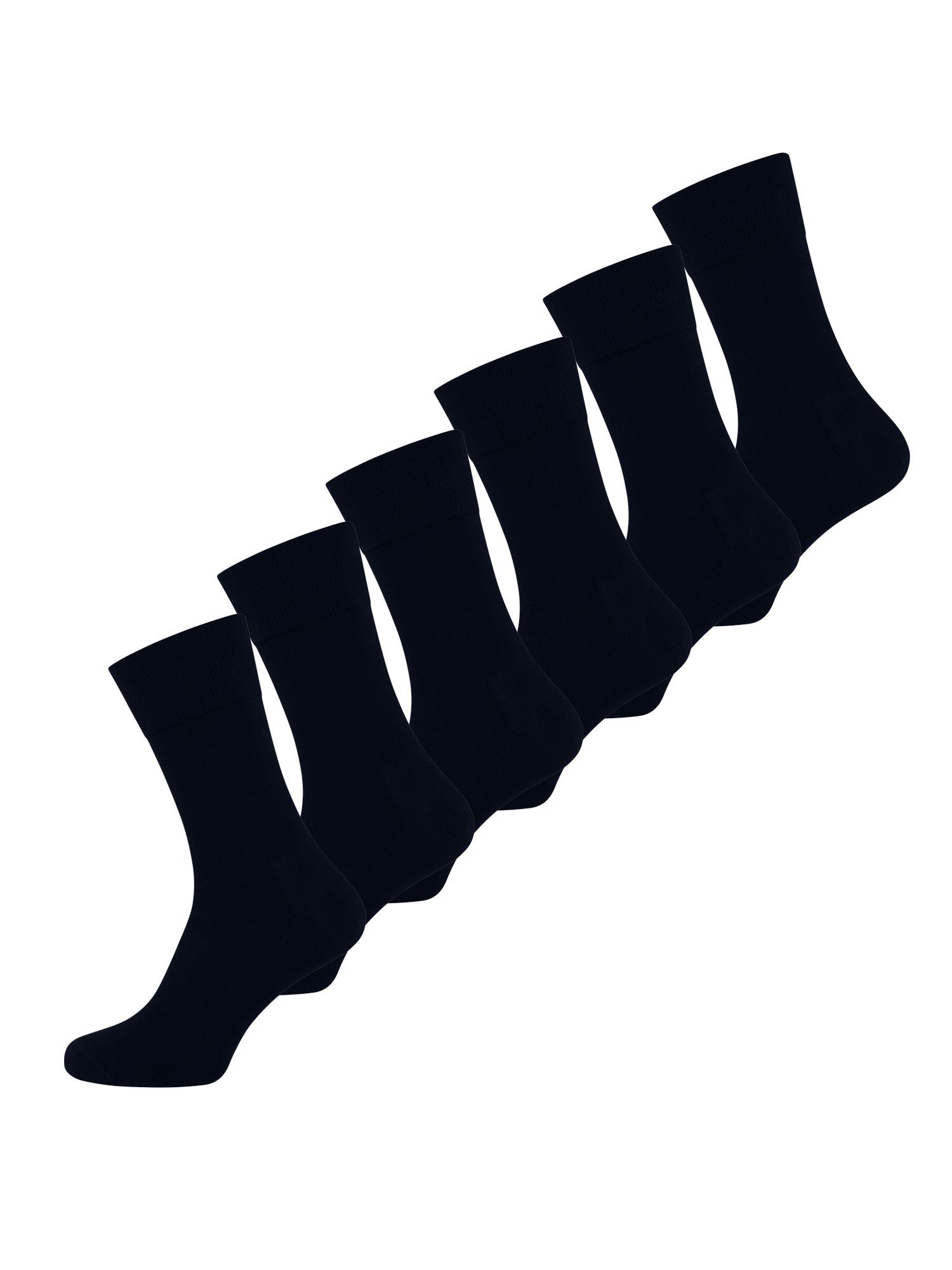 Nur Der Basicsocken Weich & schwarz (6-Paar) Haltbar uni günstig Socken Komfort