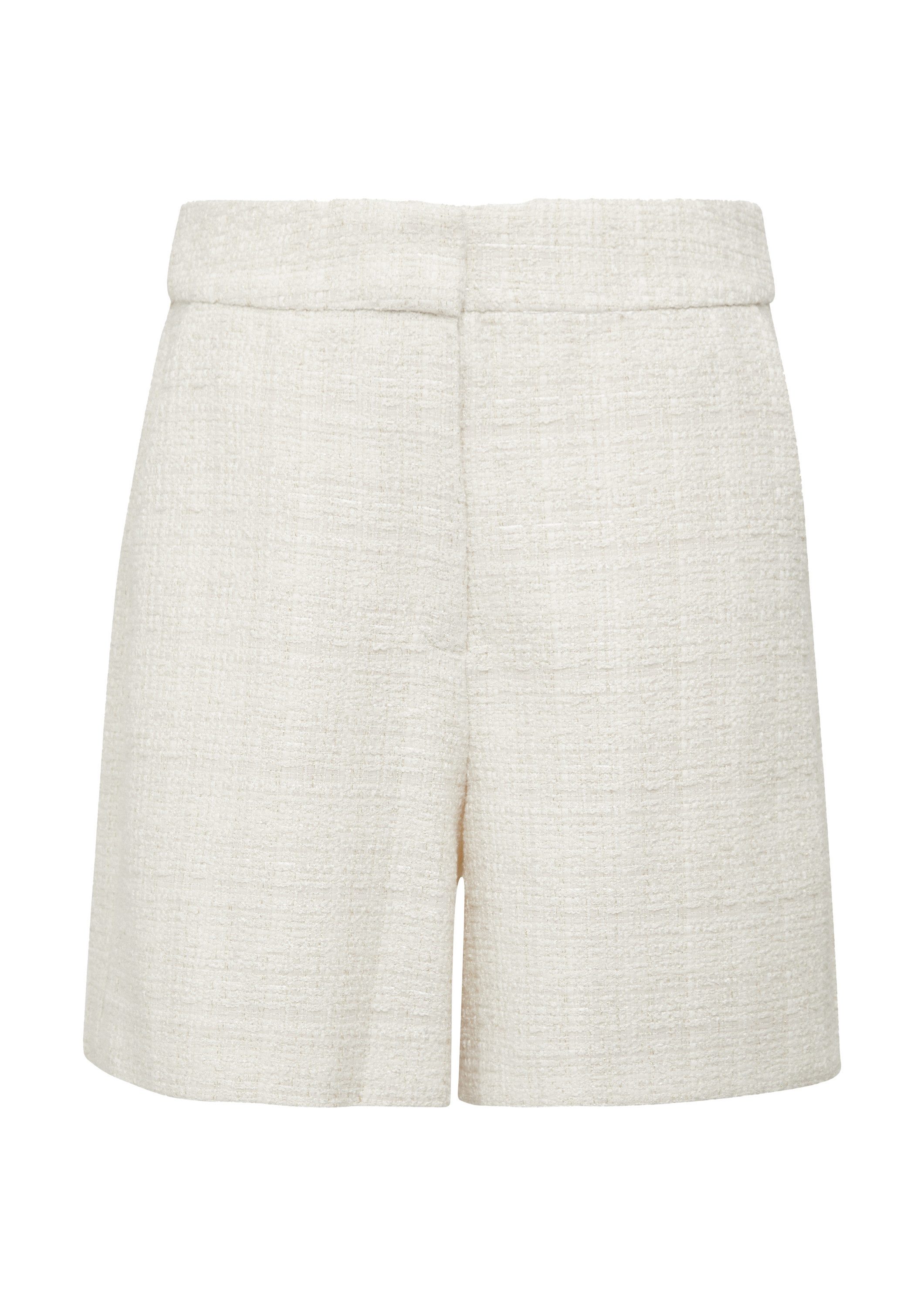 comma Shorts Hose Bouclé-Shorts mit dezentem Glitzergarn günstig online kaufen