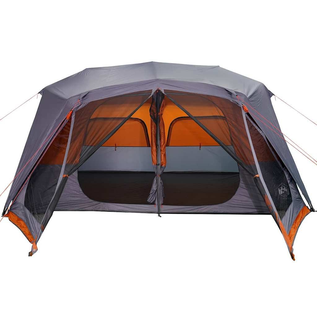 furnicato Faltzelt Familienzelt Campingzelt 443x437x229 cm Grau-Orange, (1 tlg)