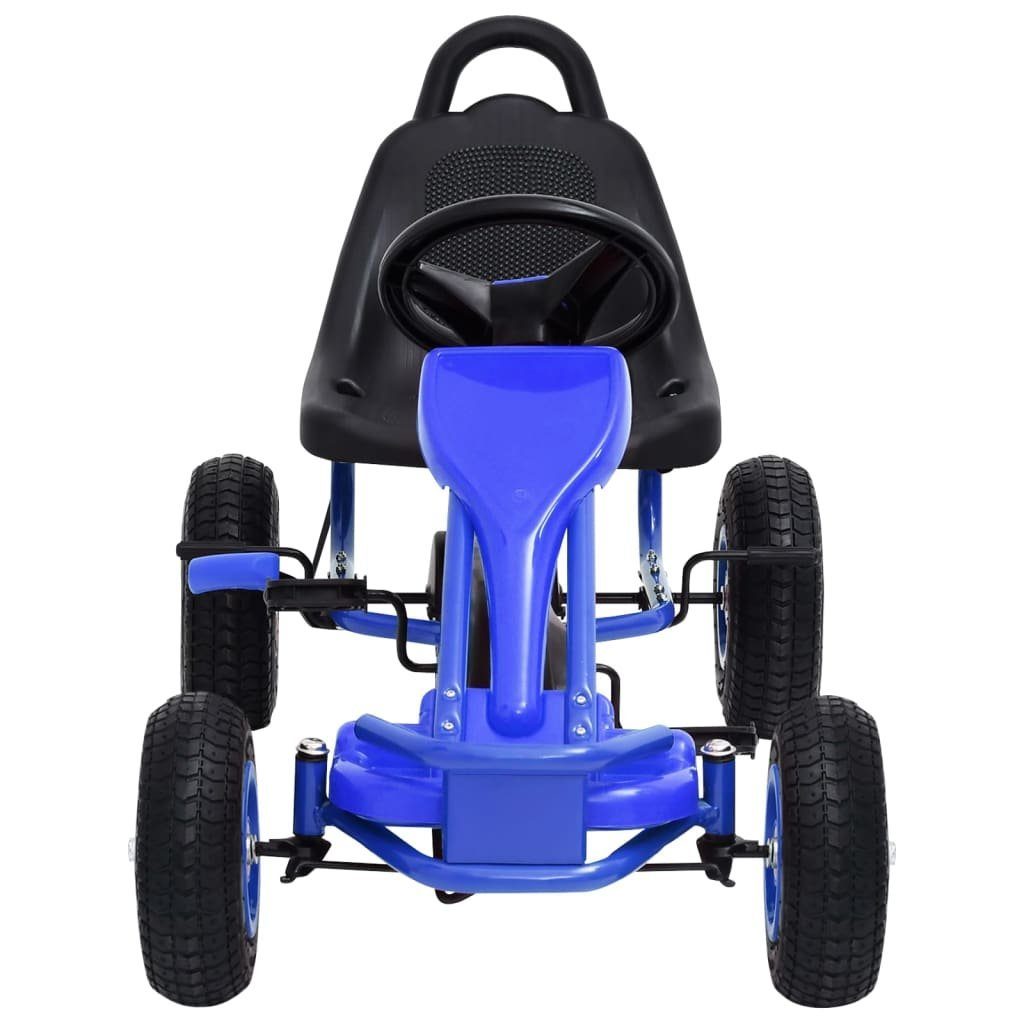 vidaXL Blau Kinderfahrzeug Tretfahrzeug Trampelauto Tretfahrzeug mit B Luftreifen Go-Kart Pedal