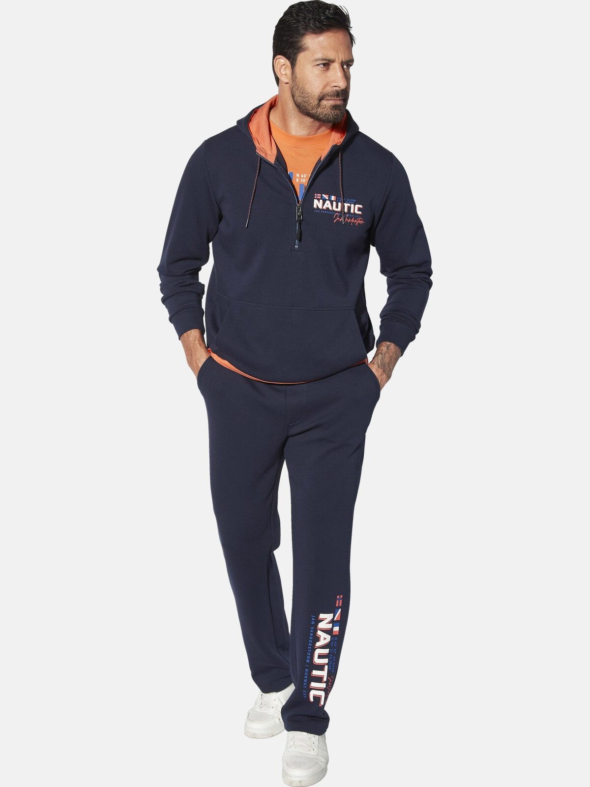 Jan Vanderstorm Kapuzensweatshirt WENMUT mit Kontrast-Kapuze günstig online kaufen