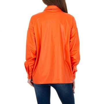 Ital-Design Hemdbluse Damen Freizeit Hemd Stretch Hemdbluse in Orange