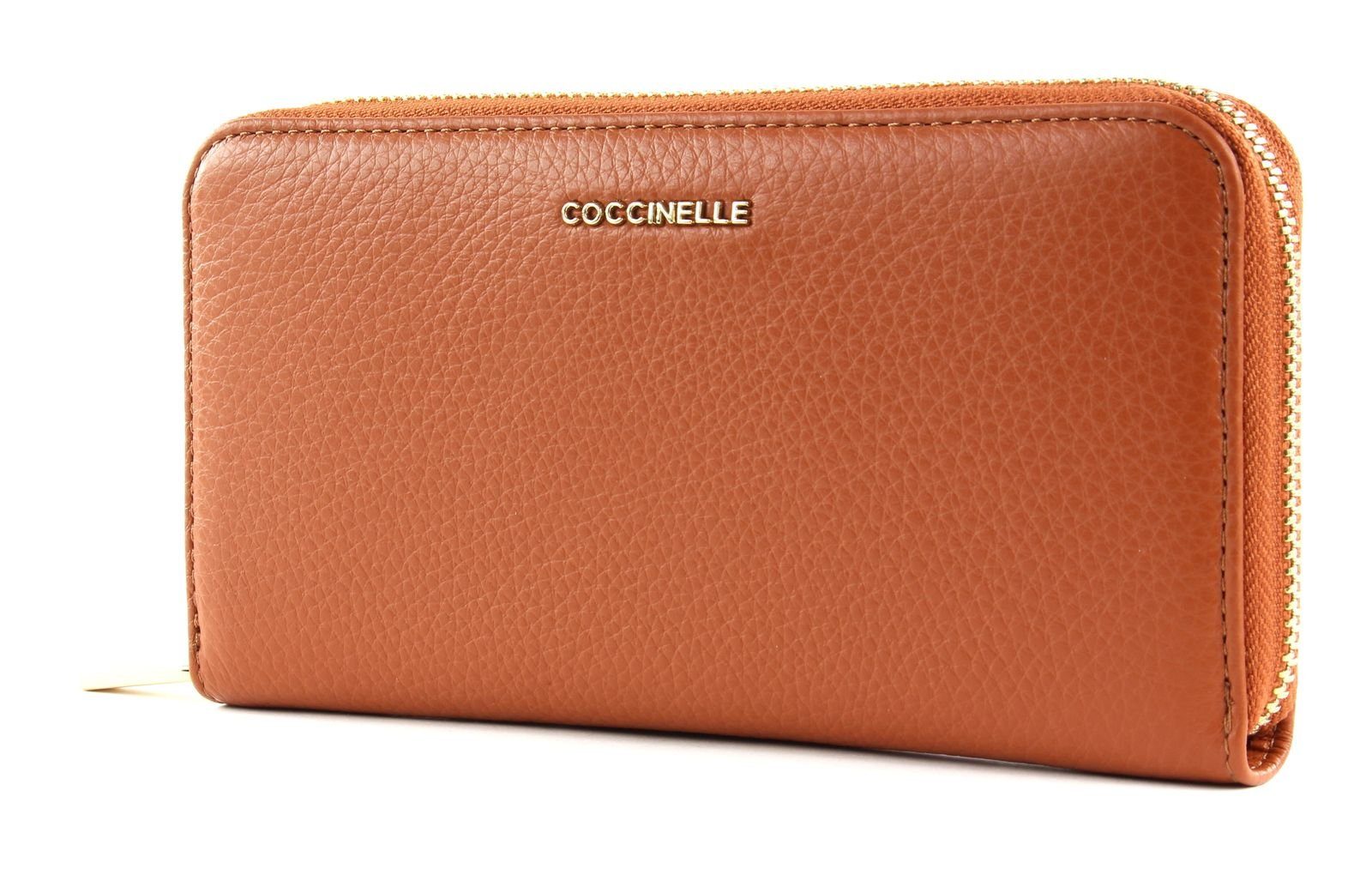 COCCINELLE Geldbörse Metallic Soft, aus echtem Rindsleder
