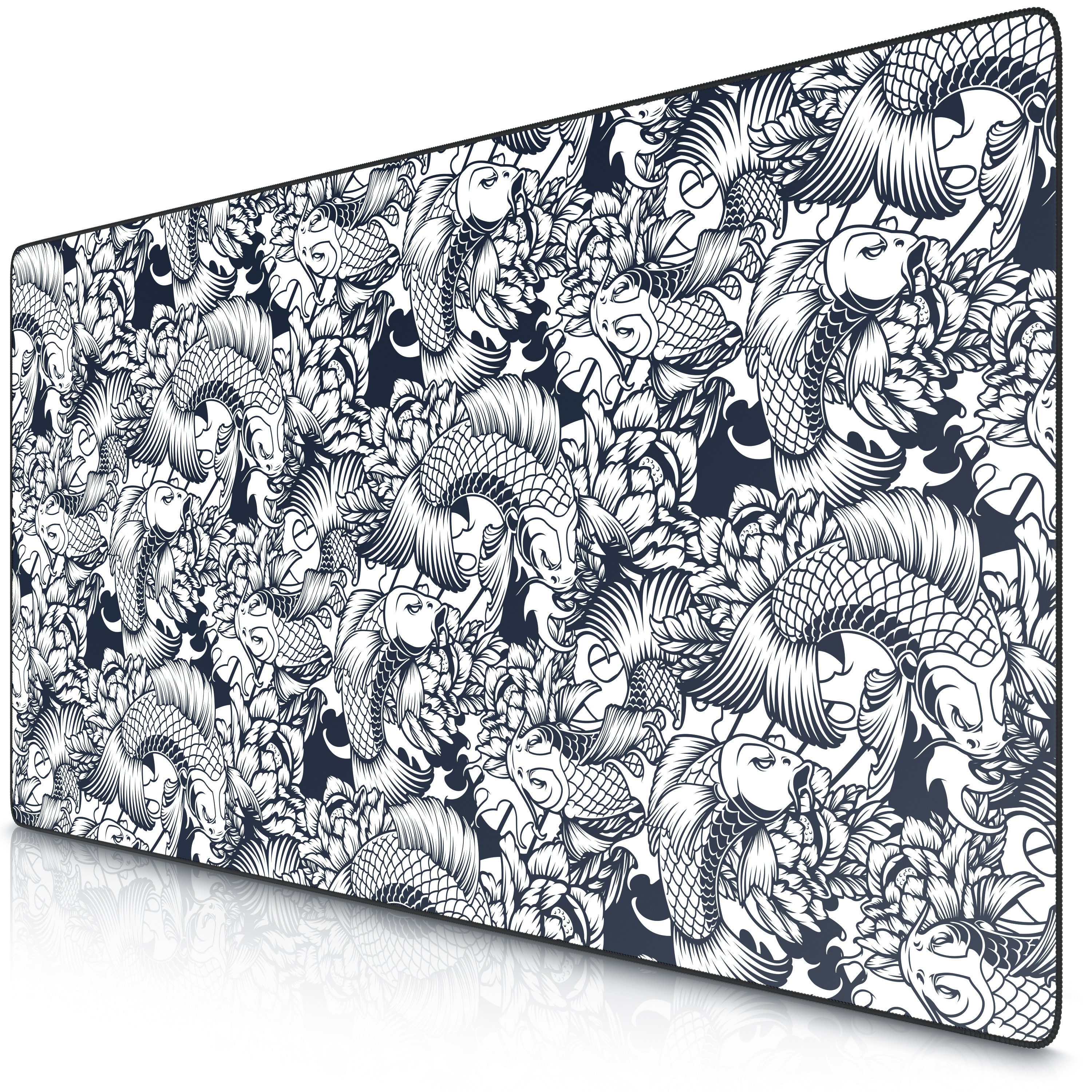 Titanwolf Gaming Mauspad XXXL Speed Mousepad 1200 x 600 x 3 mm, große Schreibtischauflage (1-St), rutschfest, abwaschbar, Geschwindigkeit & Präzision, Kois, Gaming