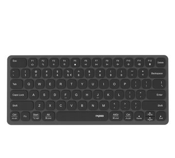 Rapoo UCK-6001 Flache Tastatur mit 8-in-1 USB-C Multiport Adapter, QWERTZ Ultra-Slim-Tastatur (Zusatzfunktionen: SD/MicroSD-Slot)