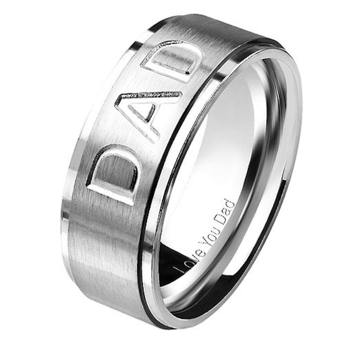 Taffstyle Fingerring Biker Ring Silber gebürstet günstig online kaufen