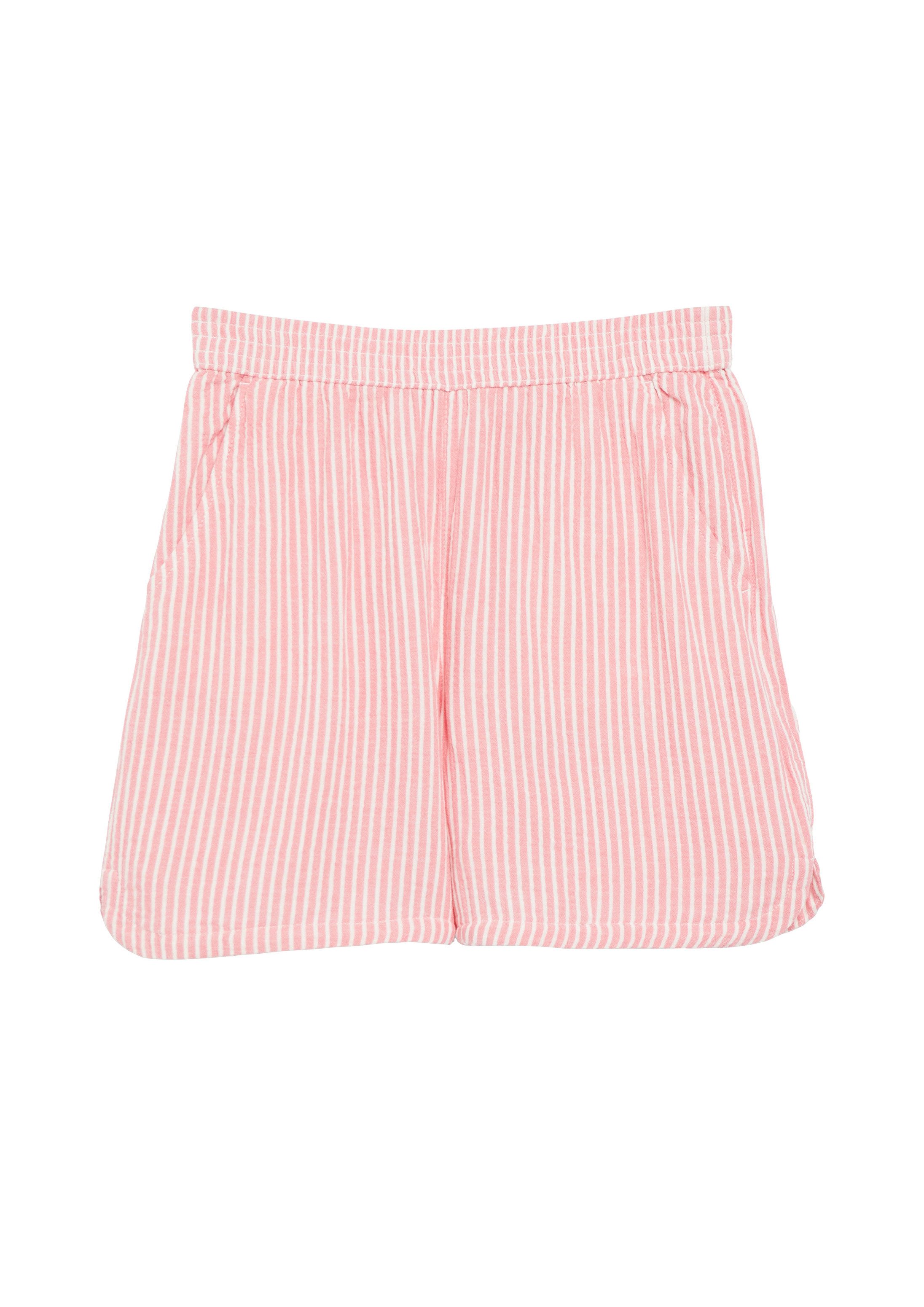 s.Oliver Shorts Hose Gestreifte Shorts aus aus Musselin