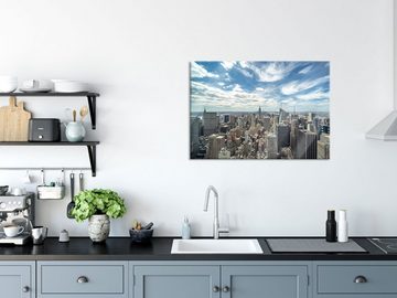 Pixxprint Glasbild New York Skyline, New York Skyline (1 St), Glasbild aus Echtglas, inkl. Aufhängungen und Abstandshalter