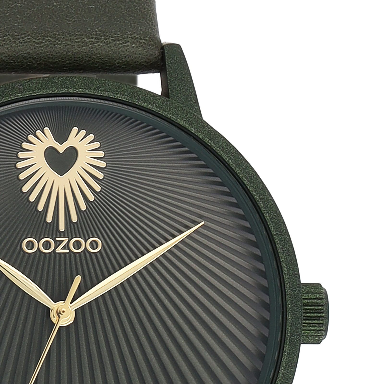 OOZOO Quarzuhr Oozoo Damen Armbanduhr Timepieces Analog, (Analoguhr), Damenuhr rund, groß (ca. 42mm) Lederarmband, Fashion-Style